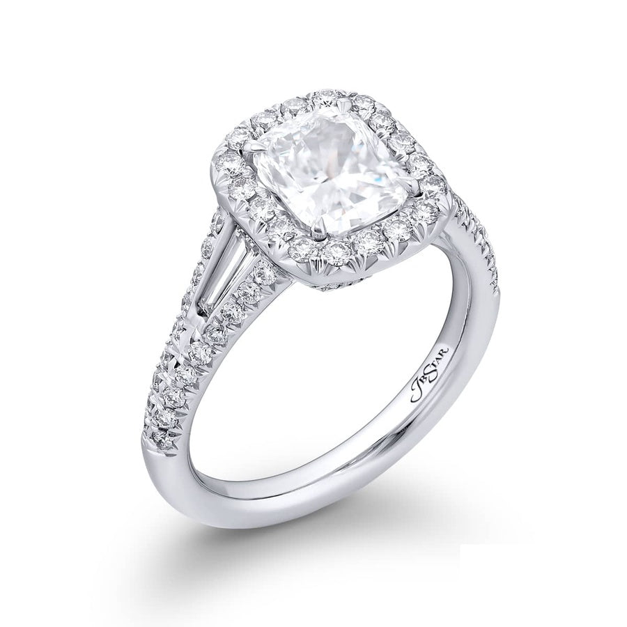 1.56 ct. GIA-Certified Cushion-Cut Diamond Ring in Platinum