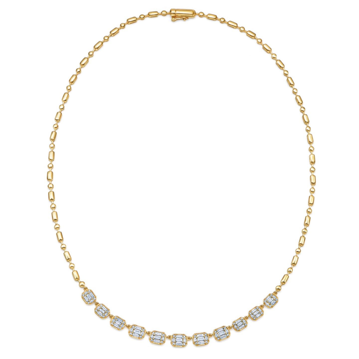 Sunburst Demi-Necklace with Diamonds