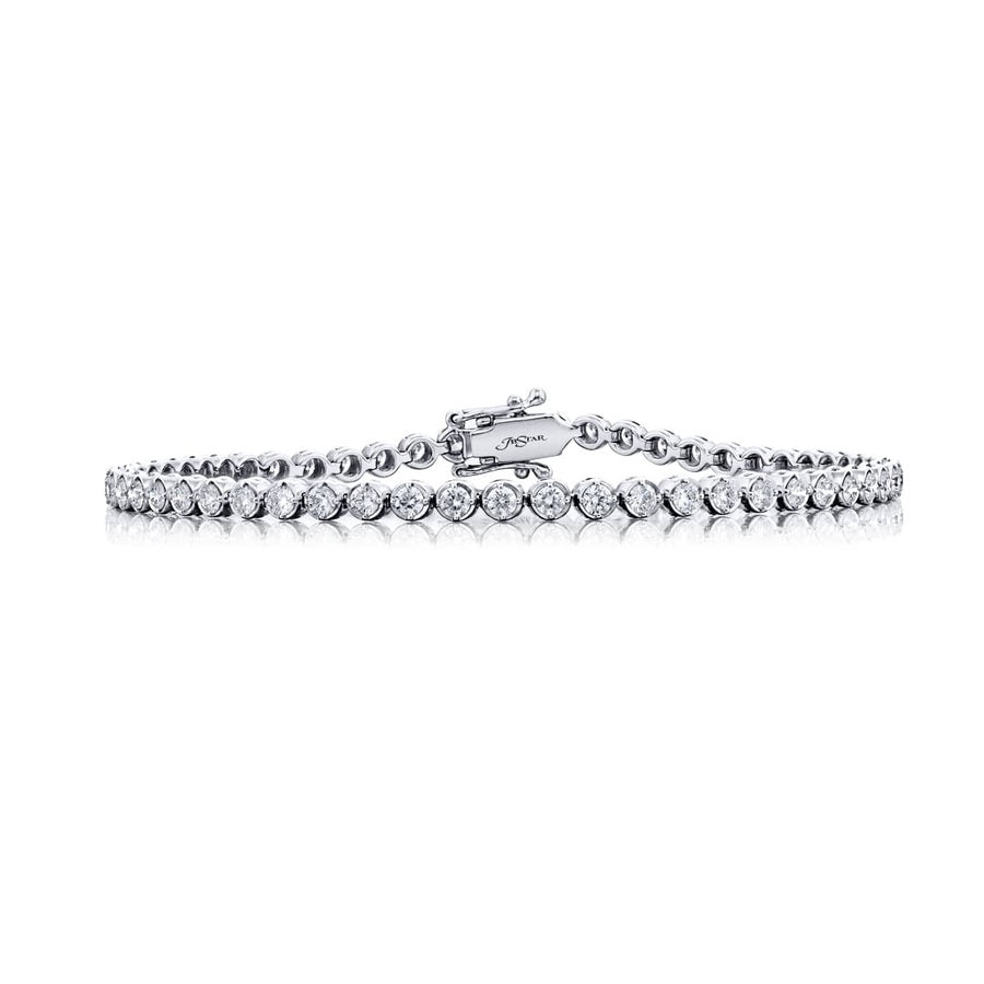 Bezel Round Diamond Tennis Bracelet