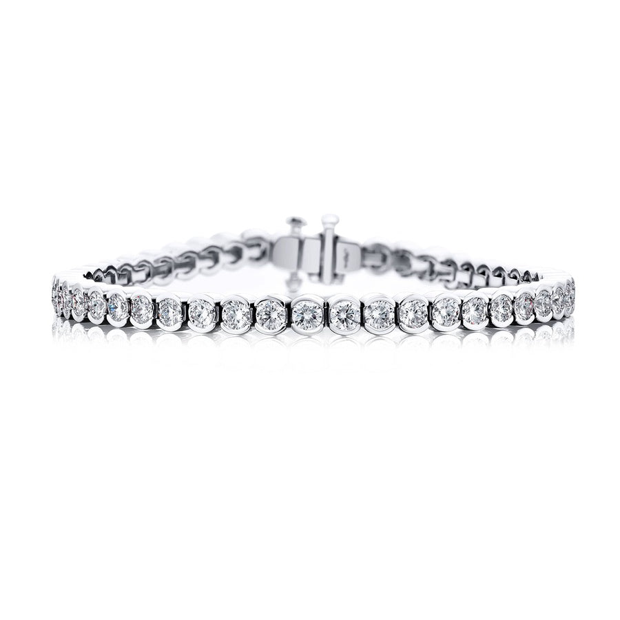 Platinum Round Diamond Bracelet