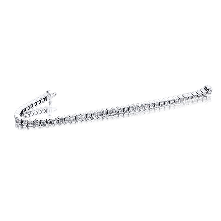 Platinum Round Diamond Bracelet