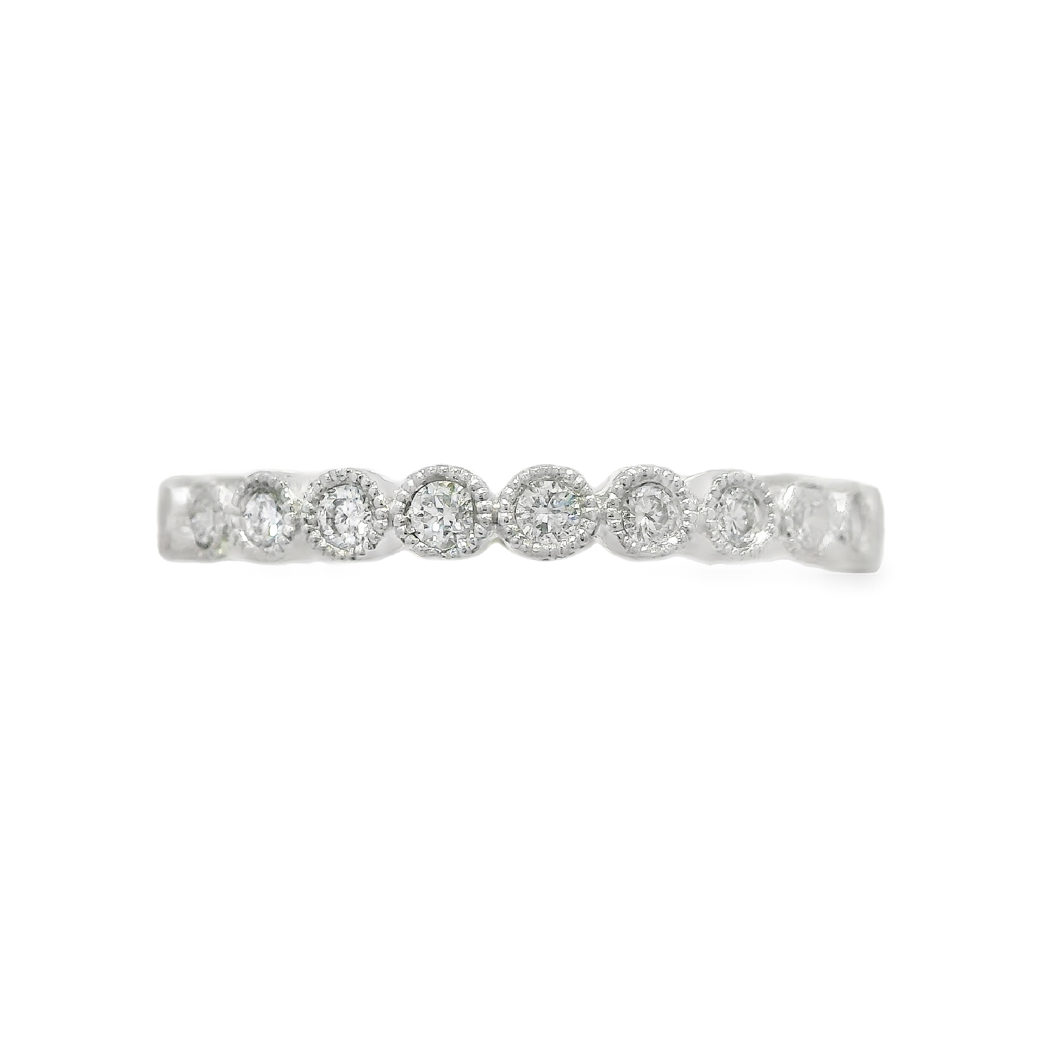 Milgrain Bezeled 1.8mm Round Diamond Eternity Band