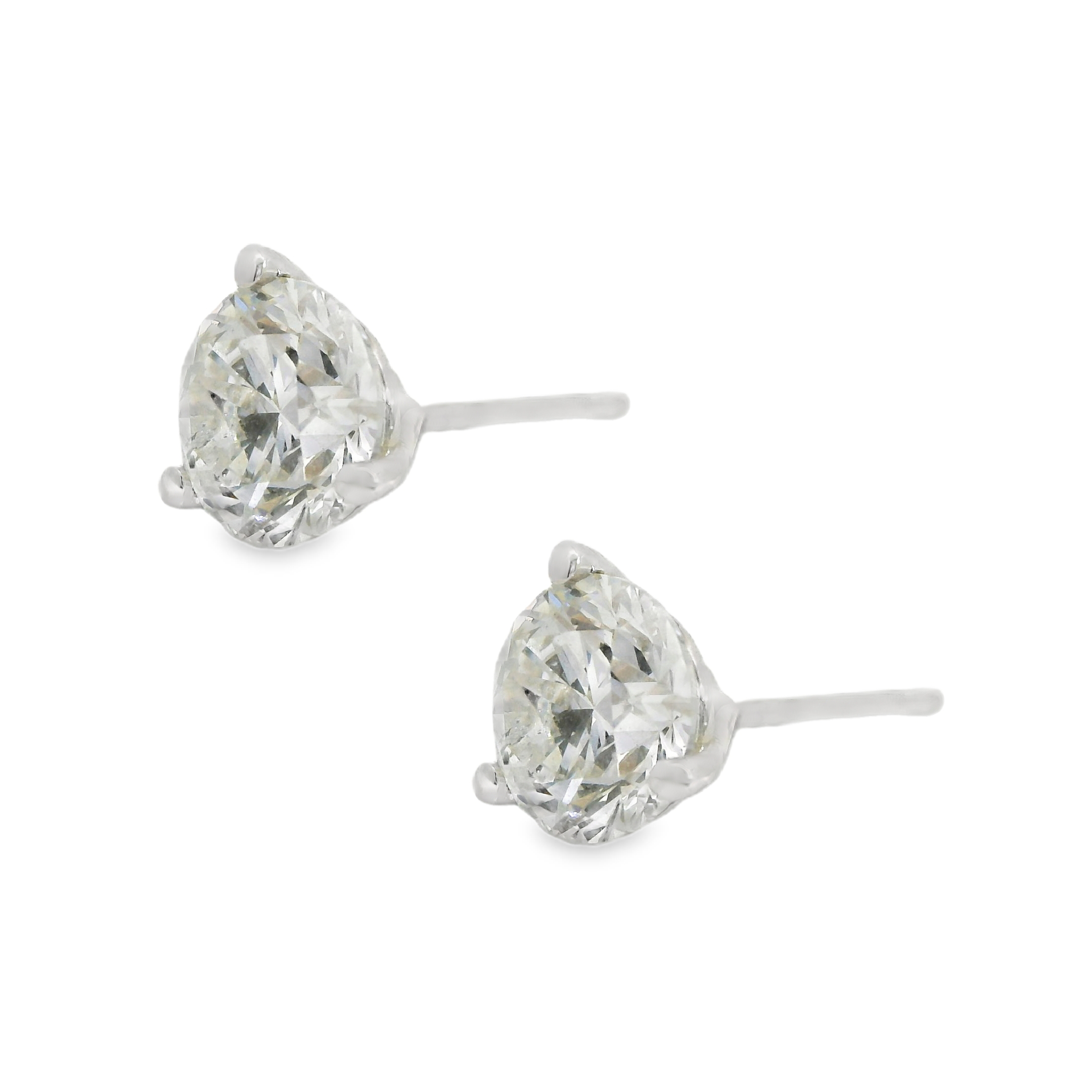2.28ctw Round Diamond Stud Earrings