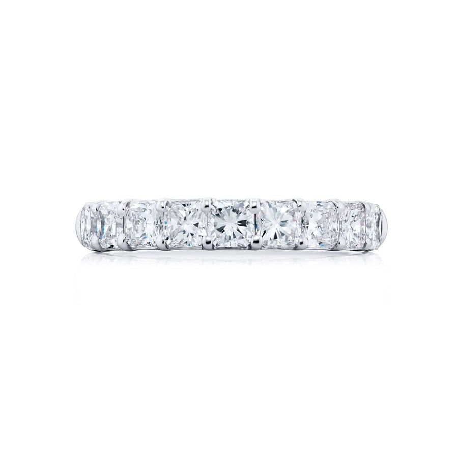 Platinum Radiant-Cut Diamond Band