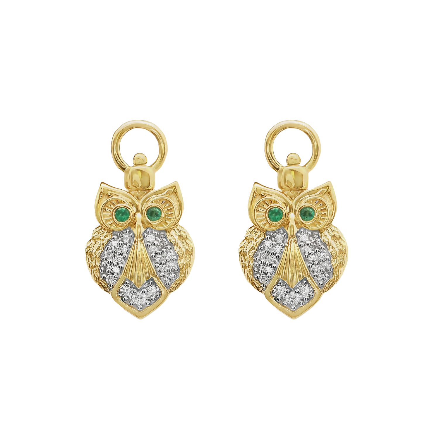 Small Wise Owl Earring Charms