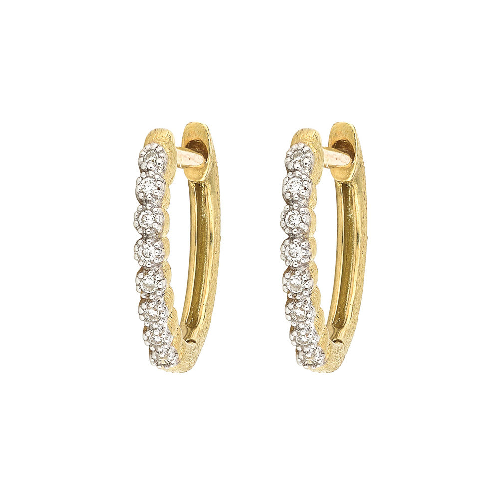 Delicate Provence Champagne Hoop Earrings