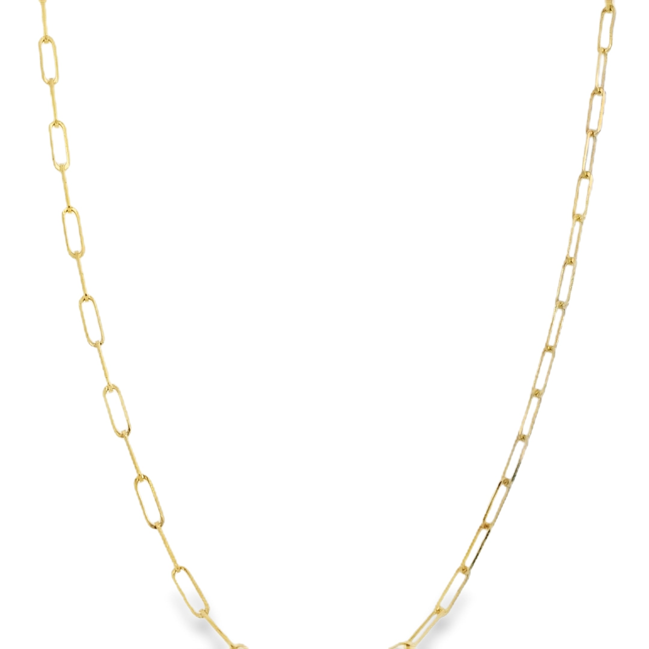 2.80ctw Halfway Round Diamond Necklace on Paperclip Chain
