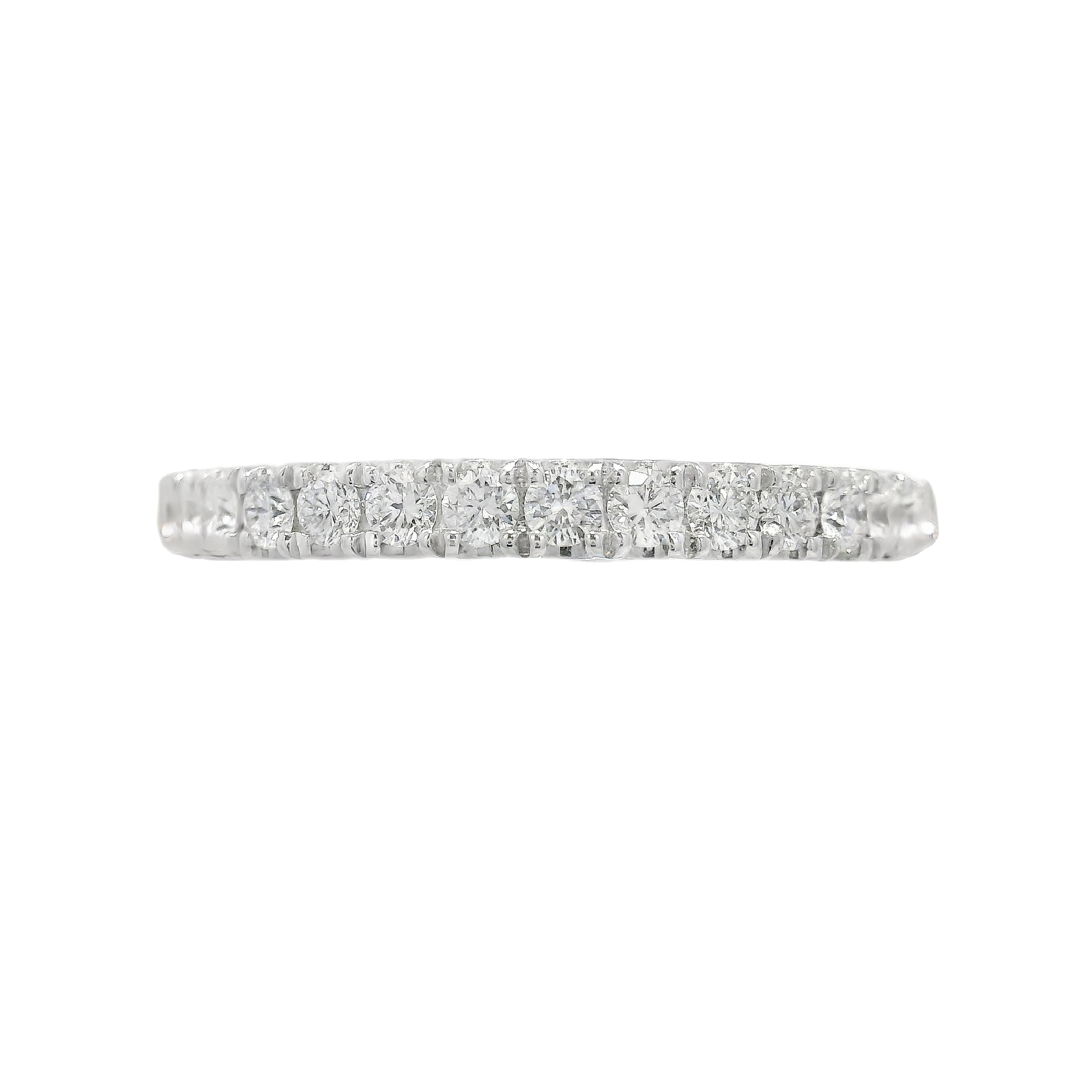 Shared Prong Round Diamond Anniversary Band