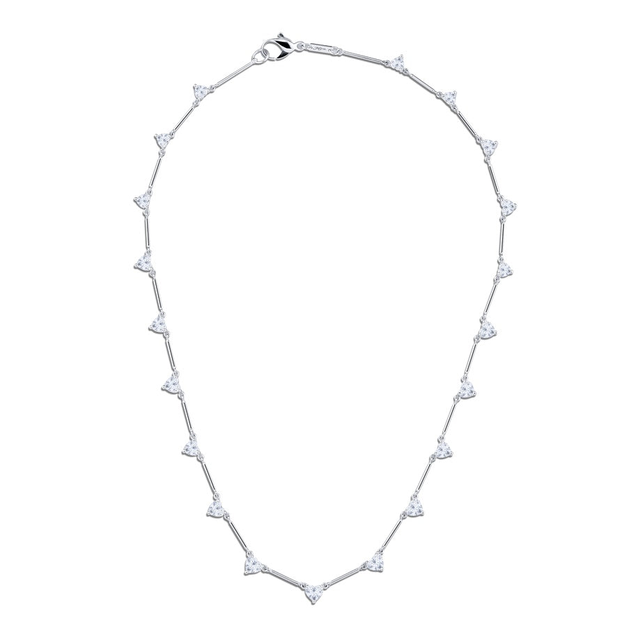 Platinum Heart-Shaped Diamond Necklace