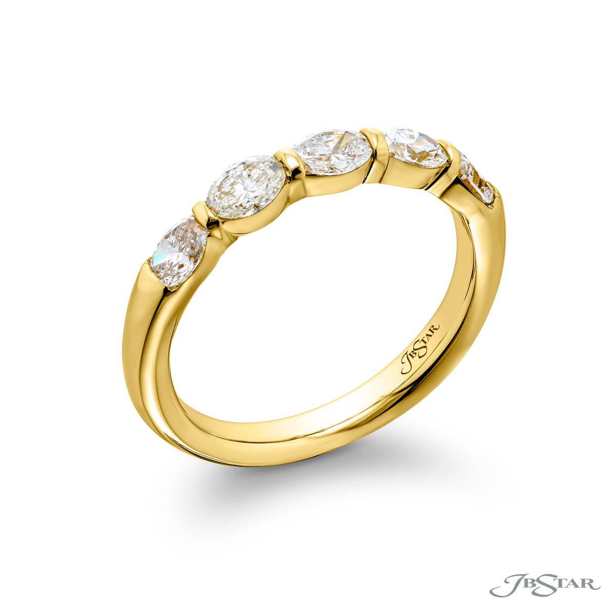 East-West Oval Diamond Half-Band