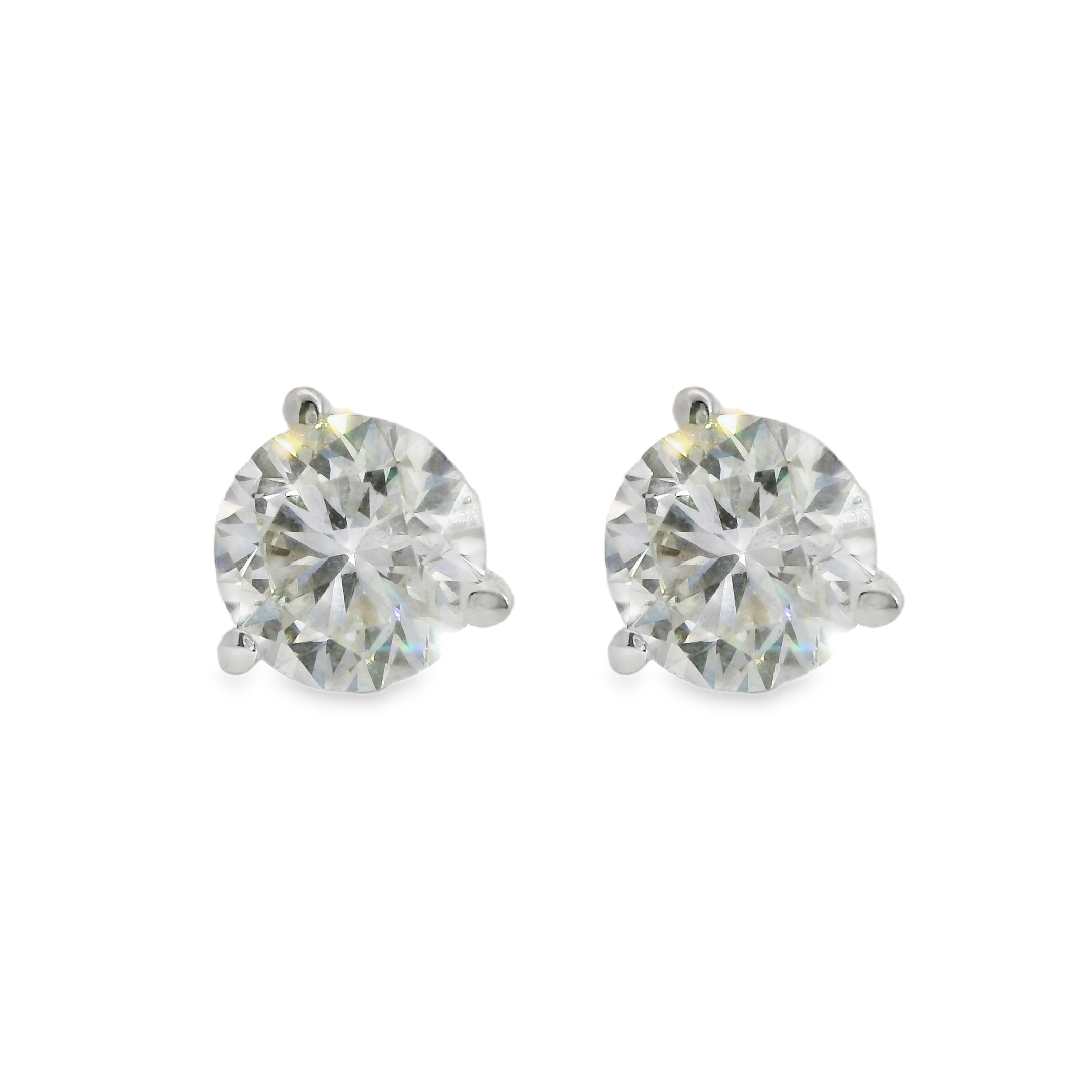 2.28ctw Round Diamond Stud Earrings