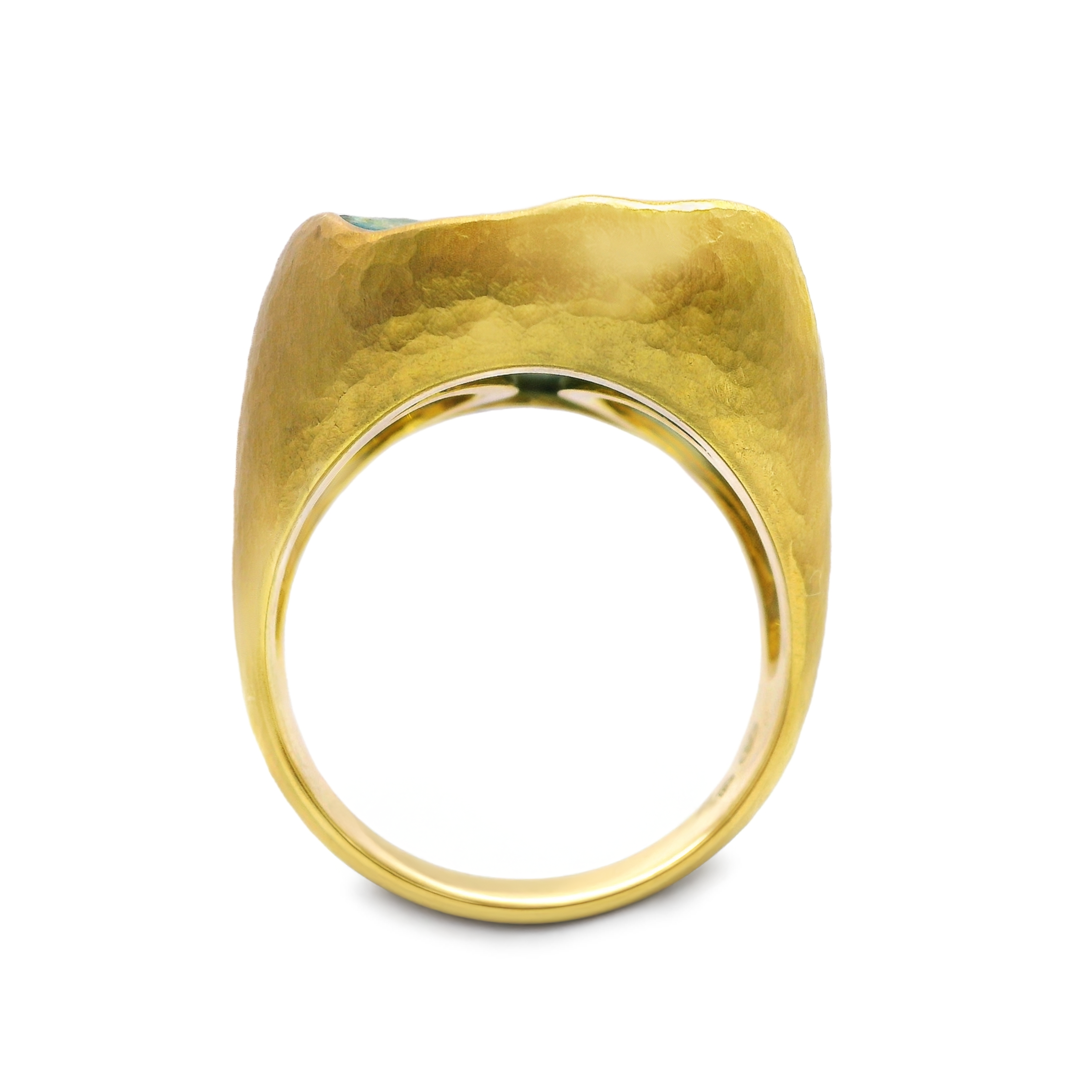 Raw Peruvian Opal Gent’s Ring