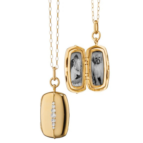 Slim Rectangle "Kate" Locket Necklace