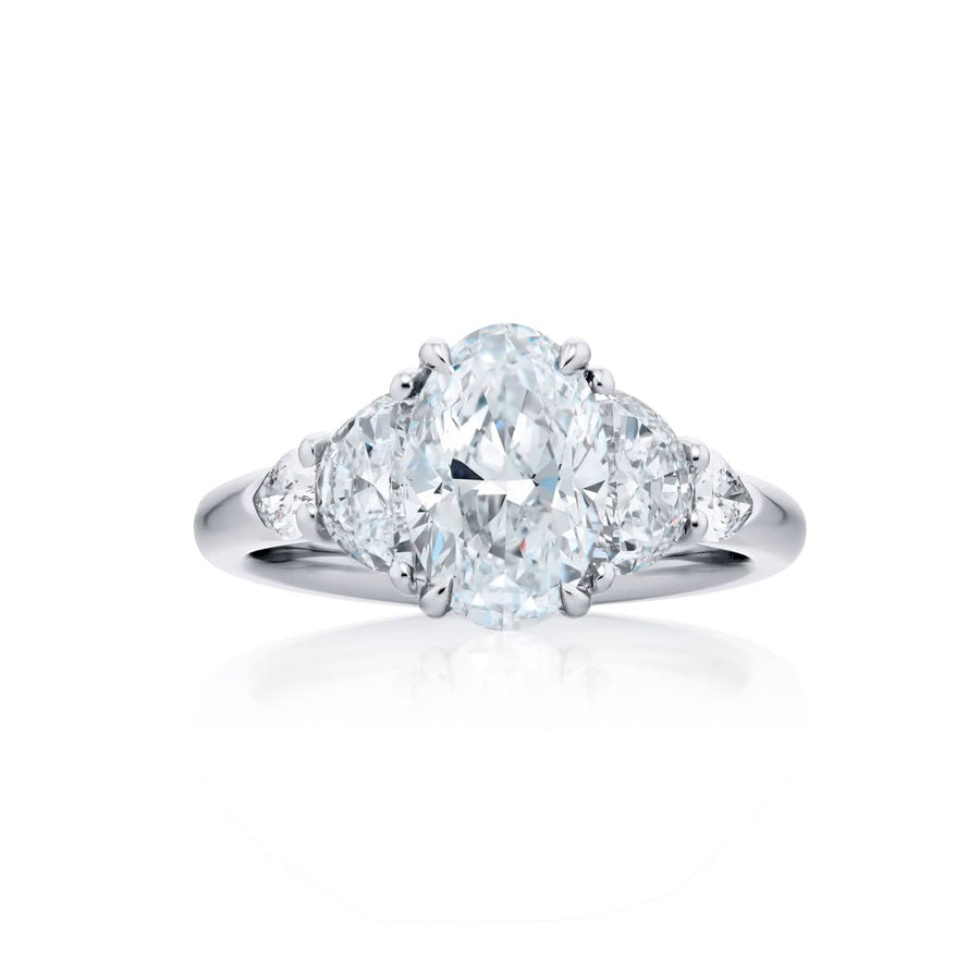 Platinum Oval Diamond GIA Certified Engagement Ring
