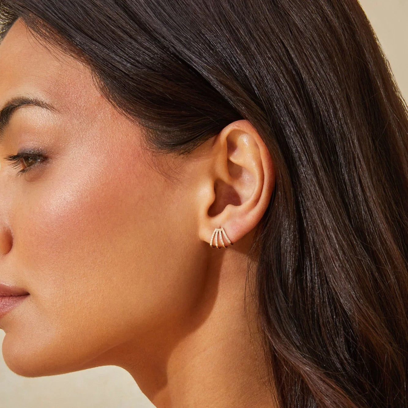 Diamond Multi Huggie Earrings