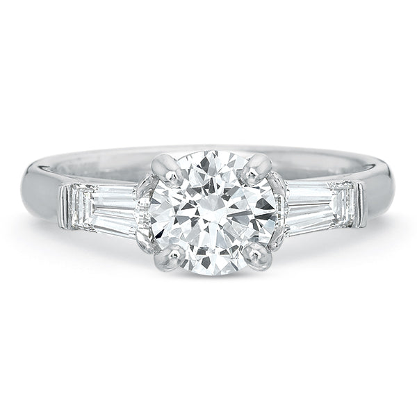 Flush Fit 3-Stone Tapered Baguette Diamond Mounting