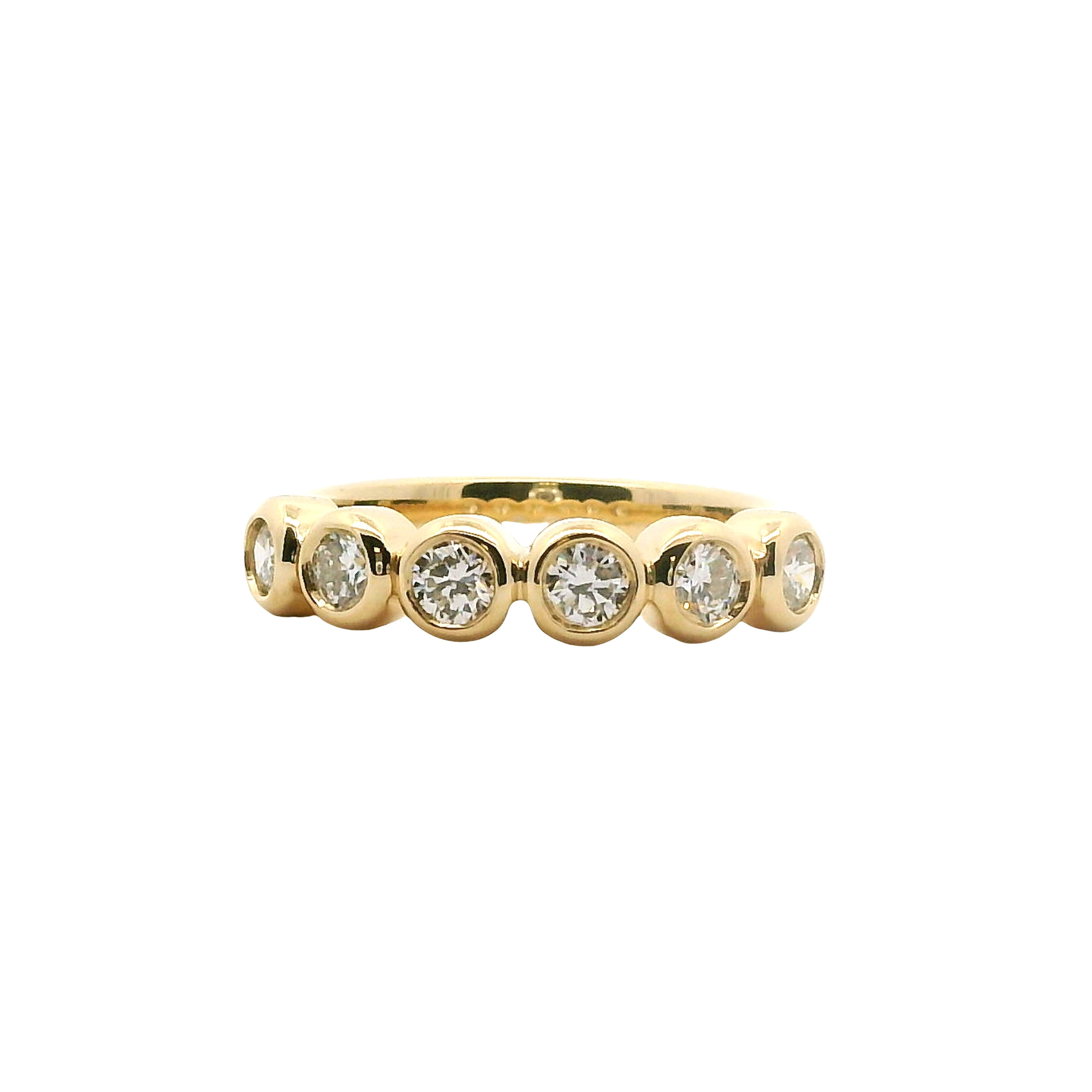 Bezel Round Diamond Six Stone Band