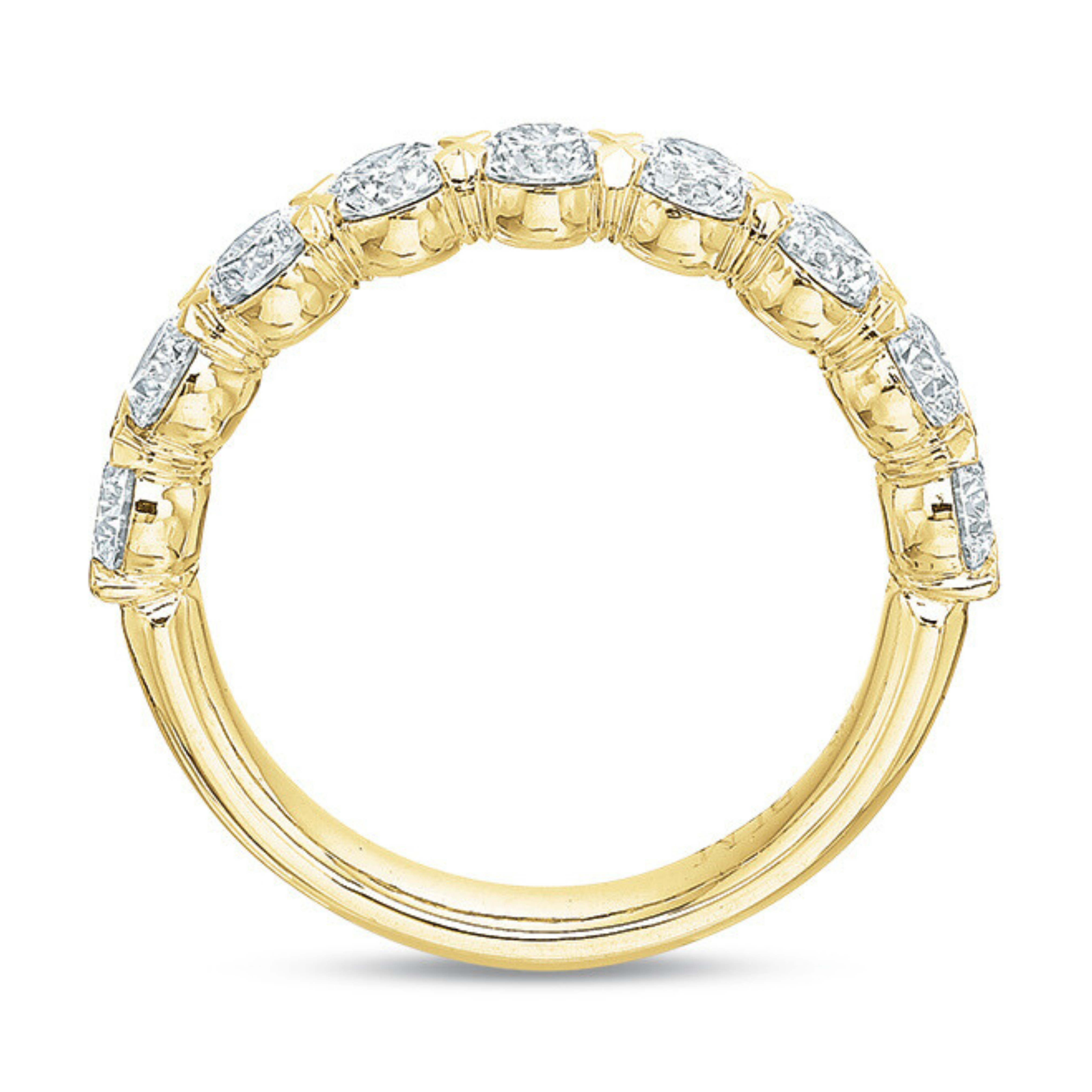Silk Prong Round Diamond Band