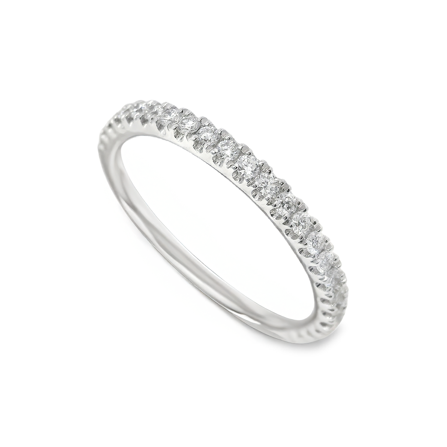 Shared Prong Round Diamond Anniversary Band