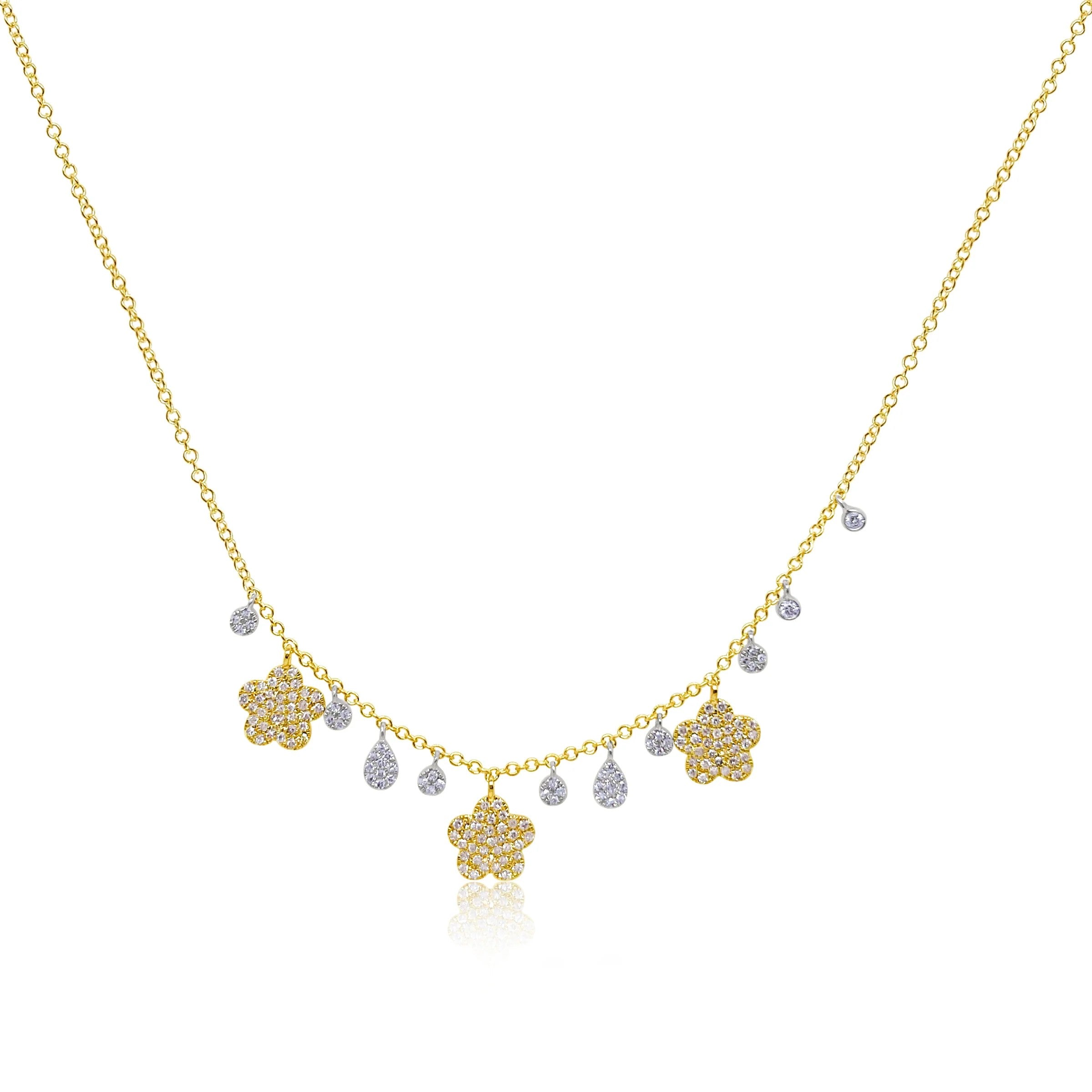 Dainty Diamond Clover Necklace