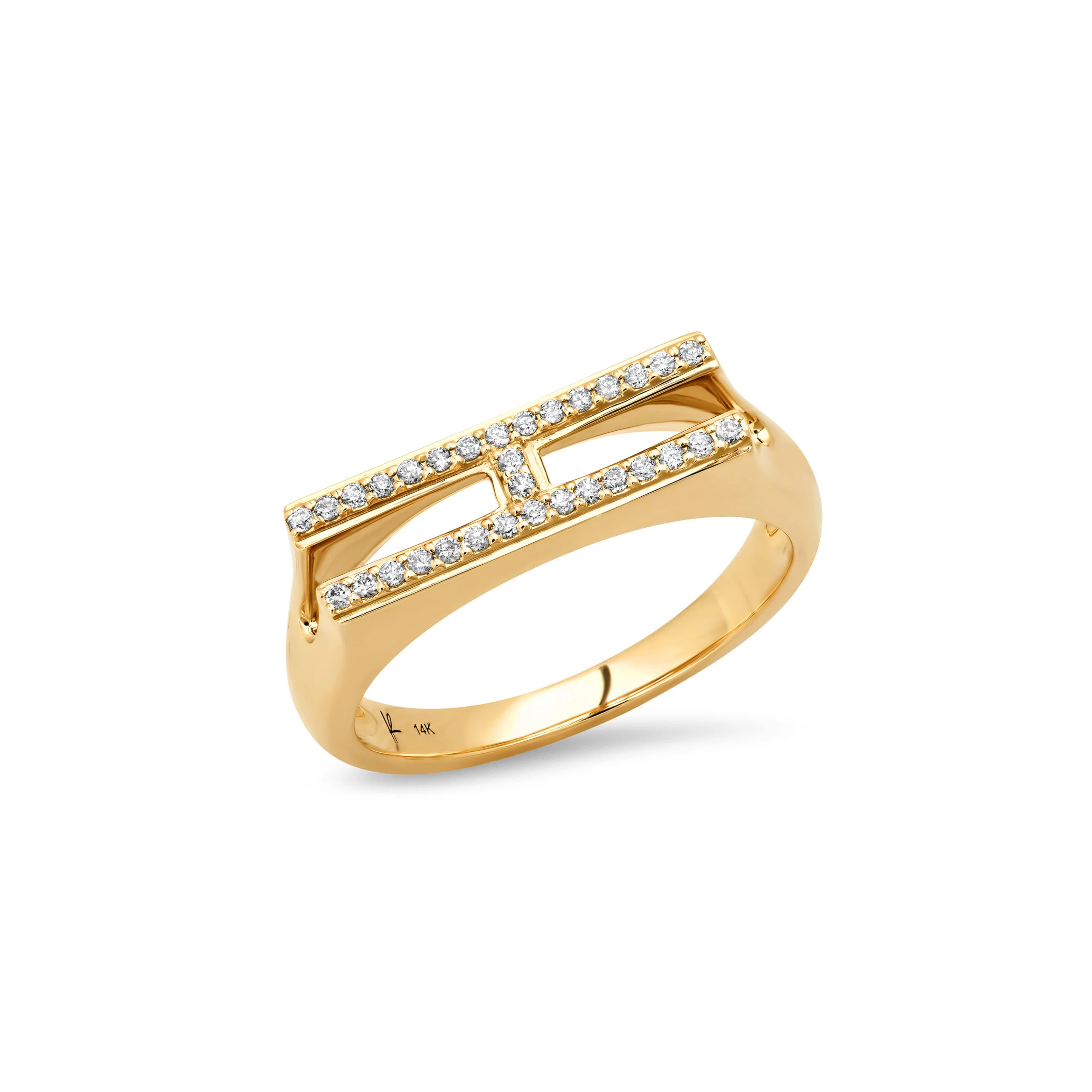 Diamond Initial Ring