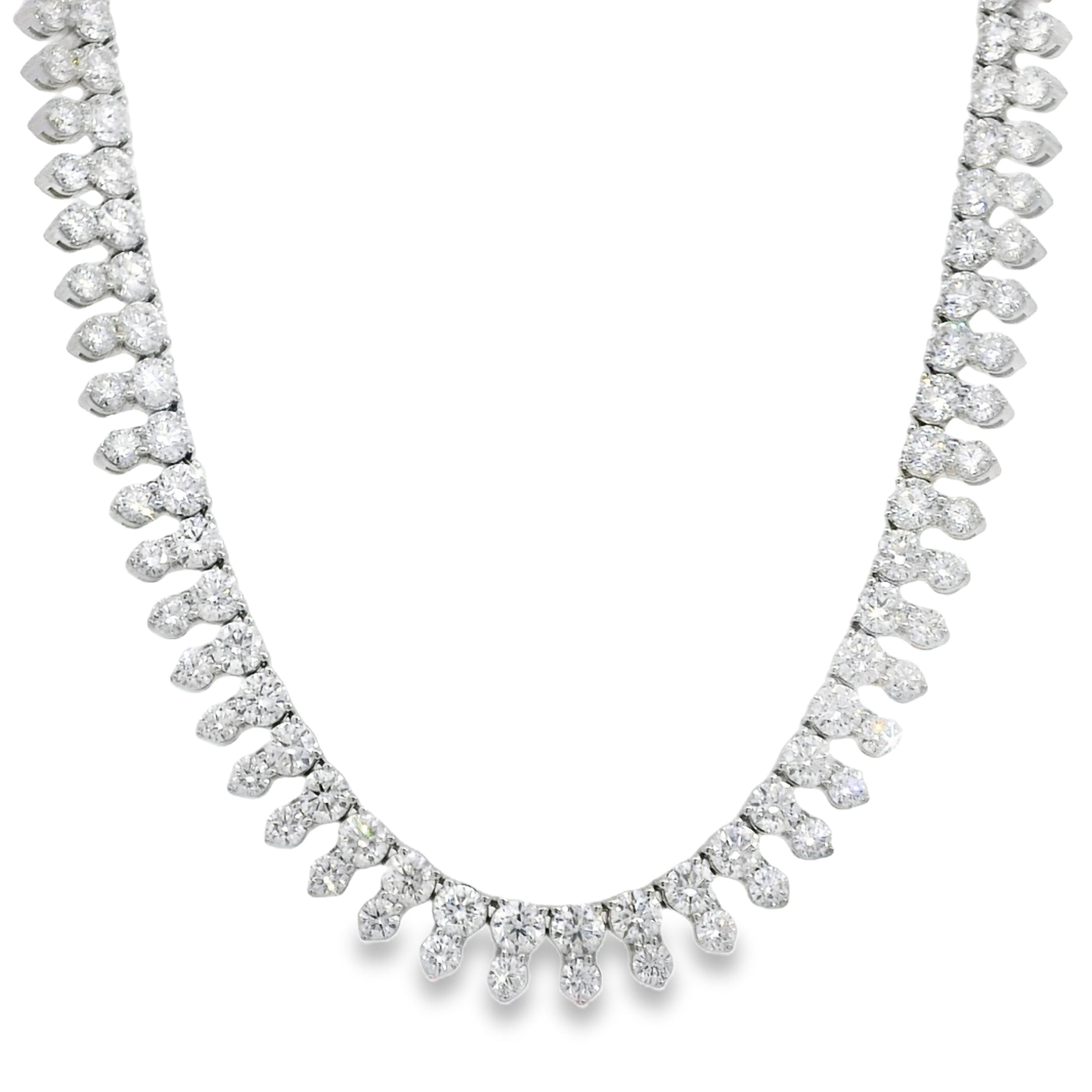 33.71ctw Two Row Diamond Necklace