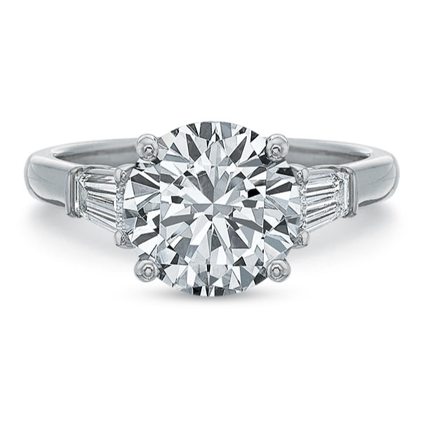 Classic Tapered Baguette Engagement Ring Mounting