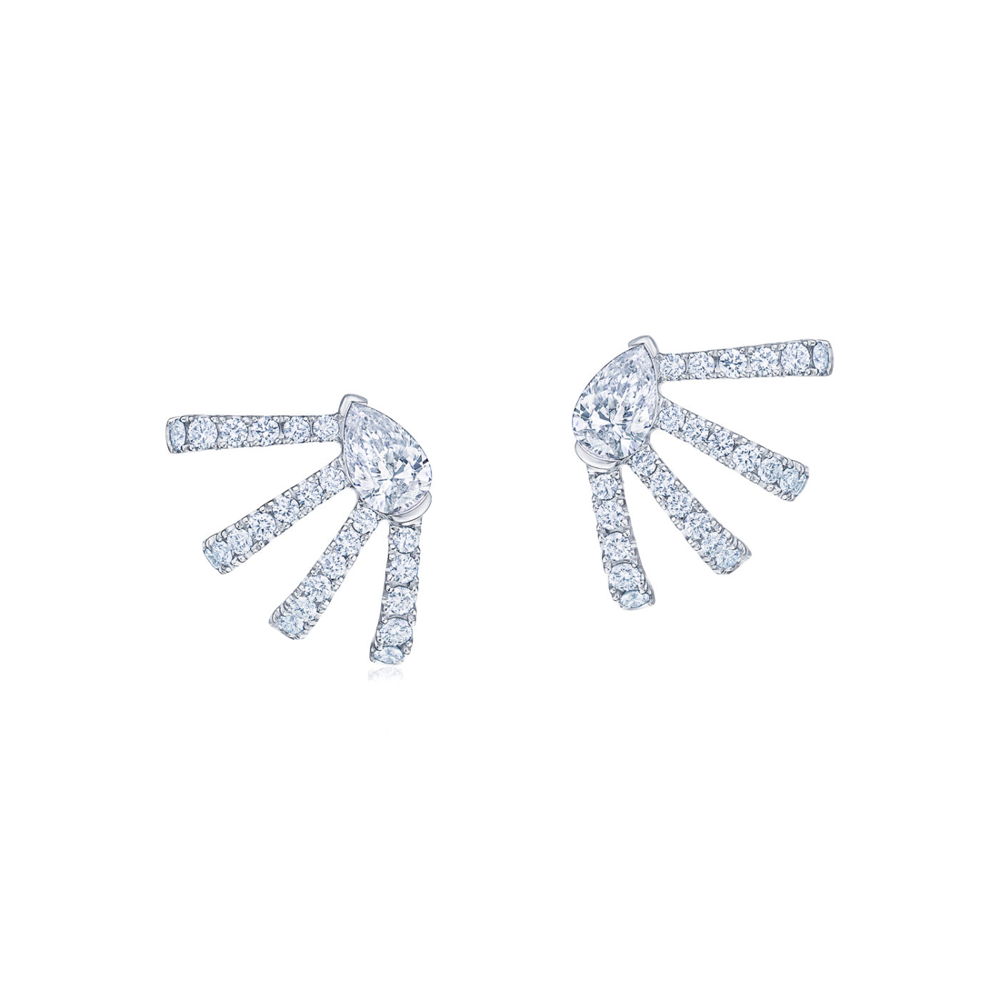 Wrap Earrings with Pear Shape Diamonds