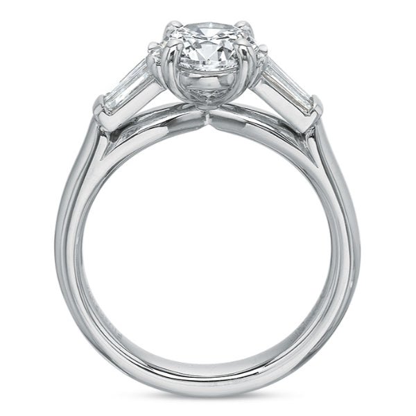 Flush Fit 3-Stone Tapered Baguette Diamond Mounting