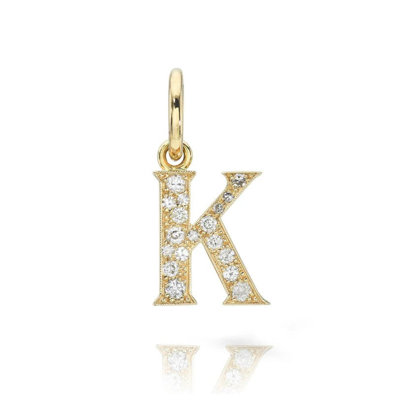 Small Cobblestone "K" Pendant