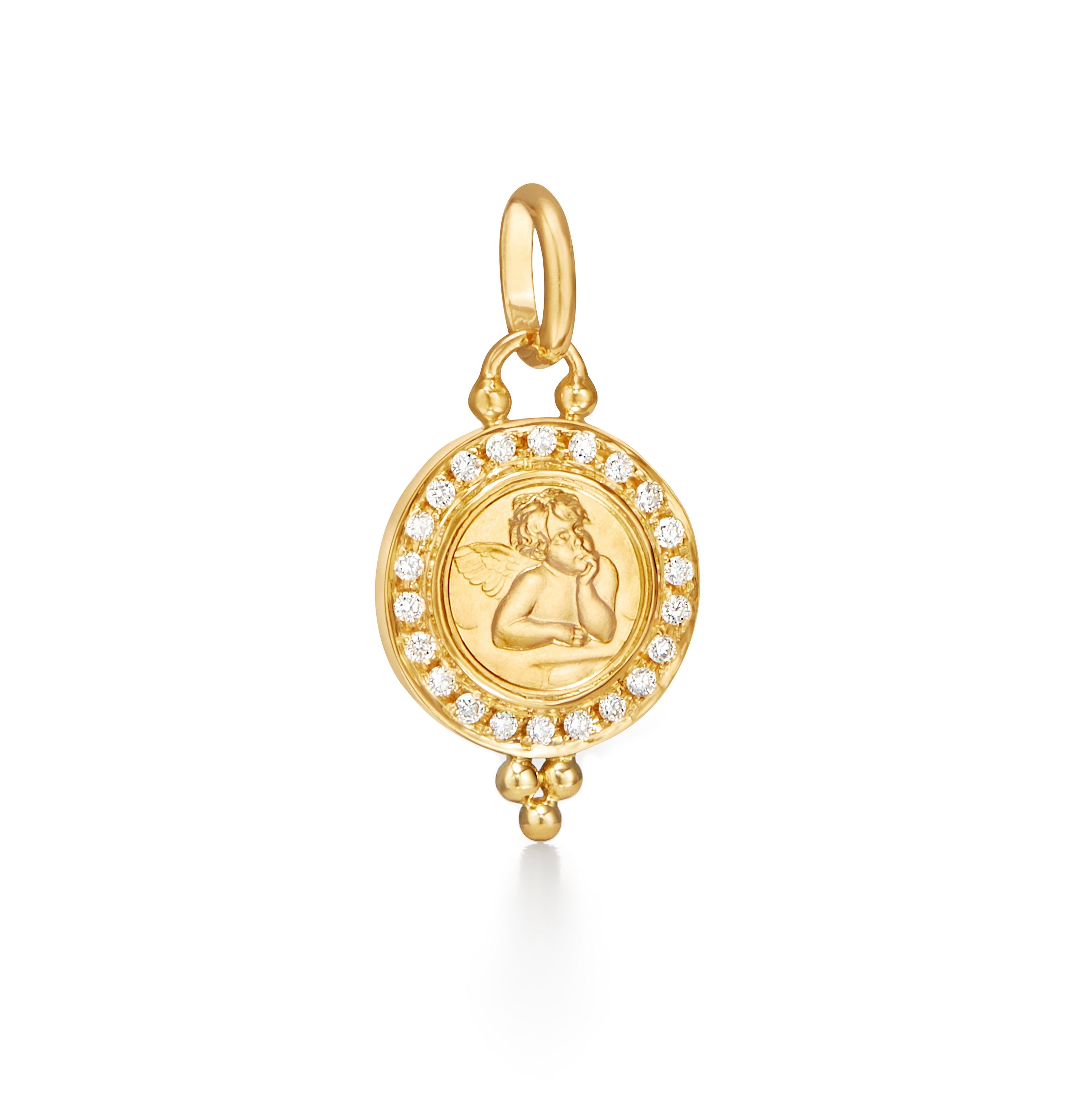 Small Diamond Pavé Angel Pendant