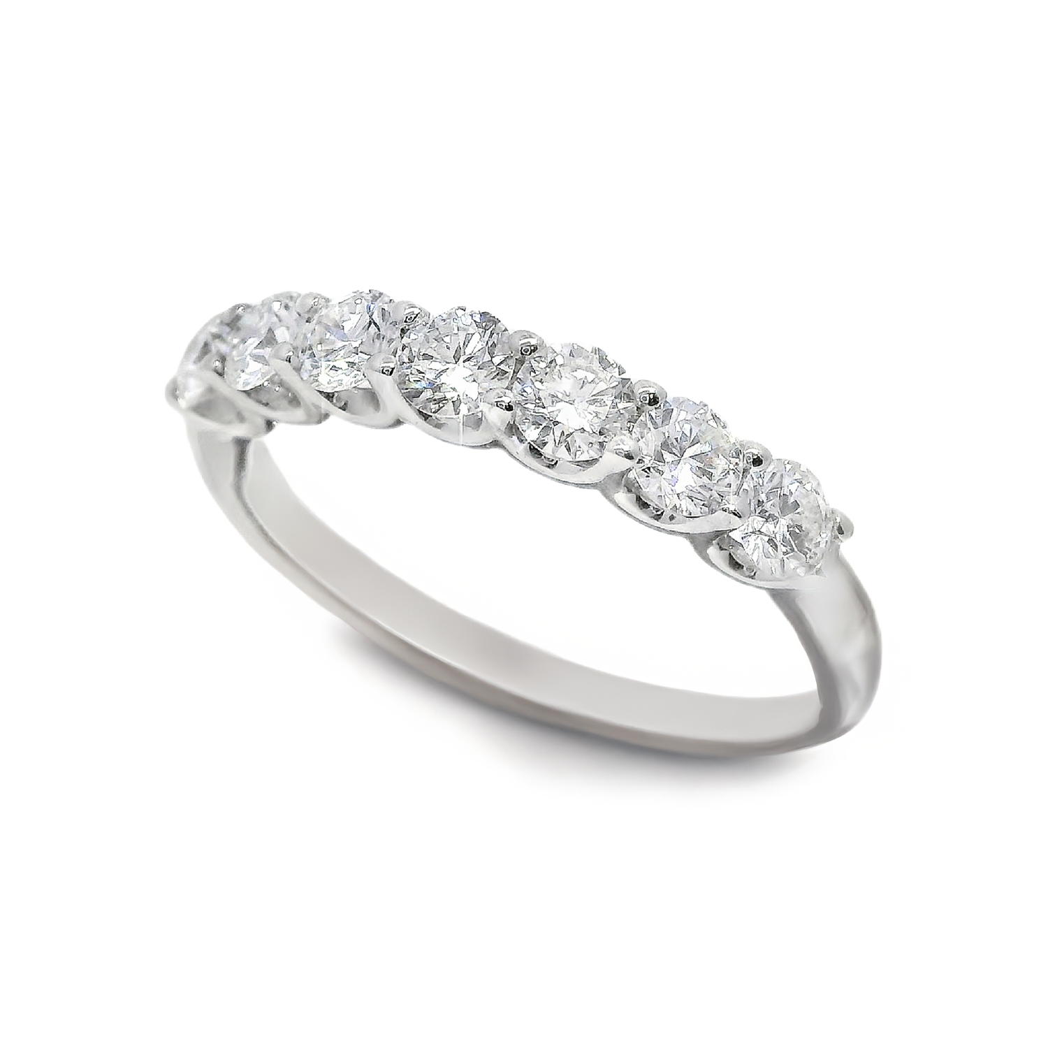 Shared-Prong Round Diamond Anniversary Band