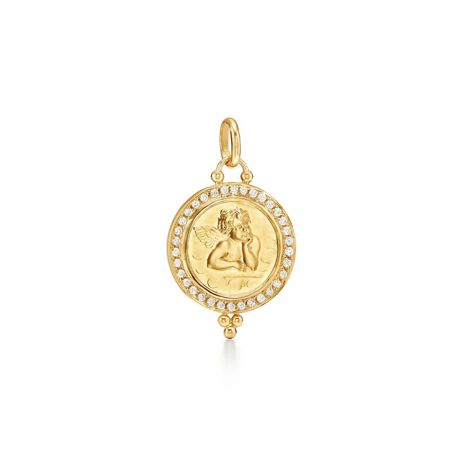 Medium Diamond Pavé Angel Pendant