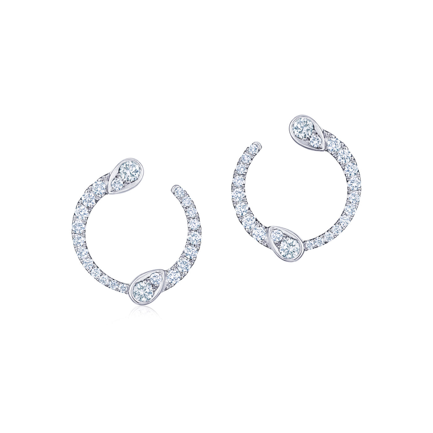 Circle Earrings with Diamonds