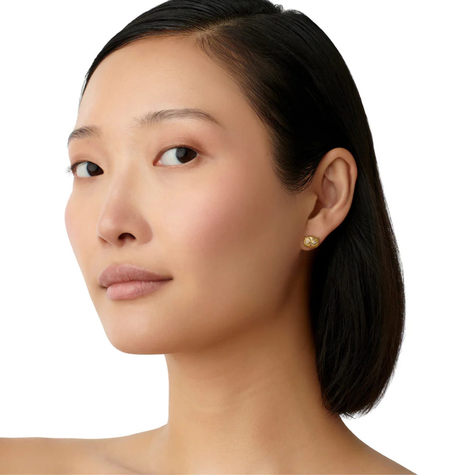 Athena Owl Post Stud Earrings