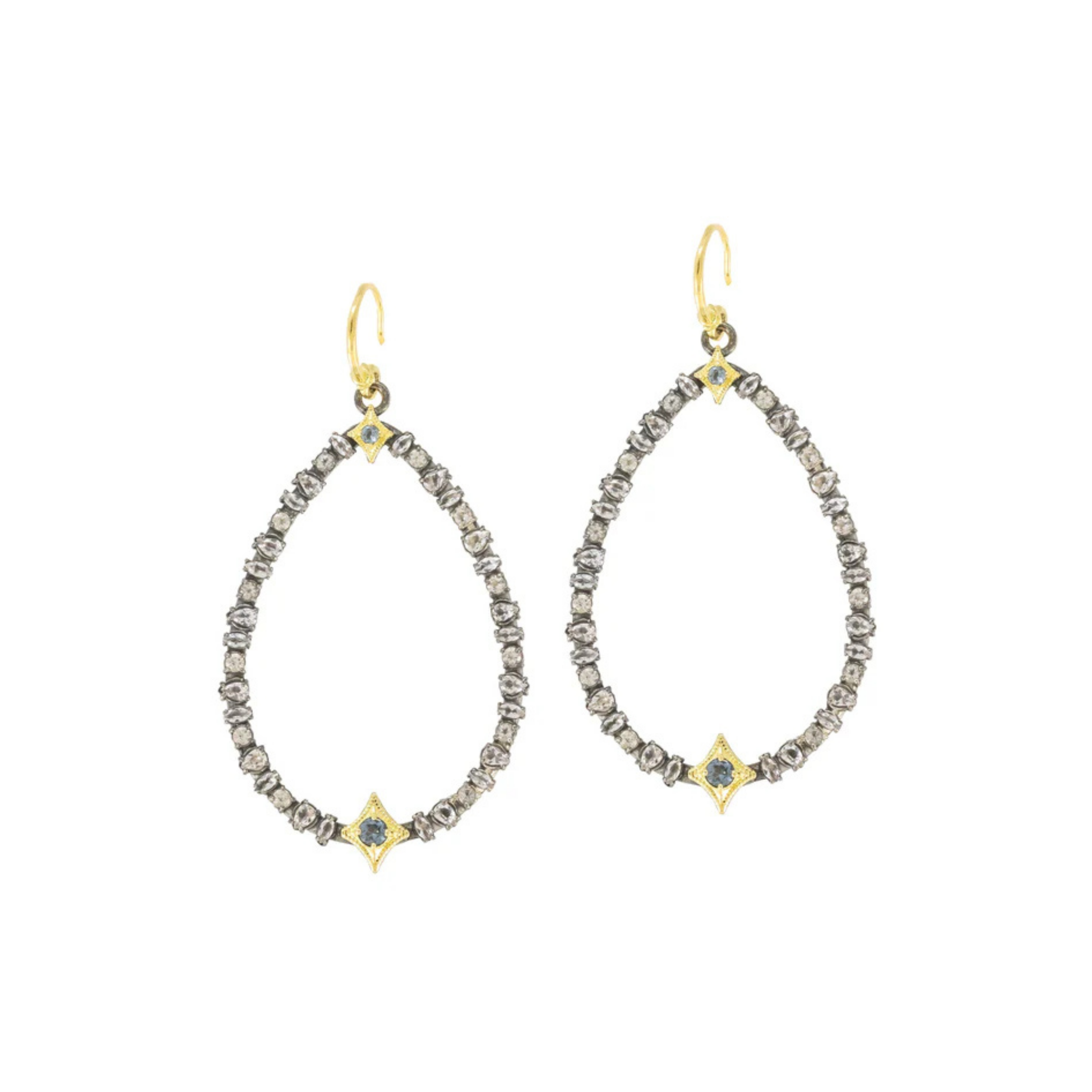 Open Pear Morganite Drop Earrings