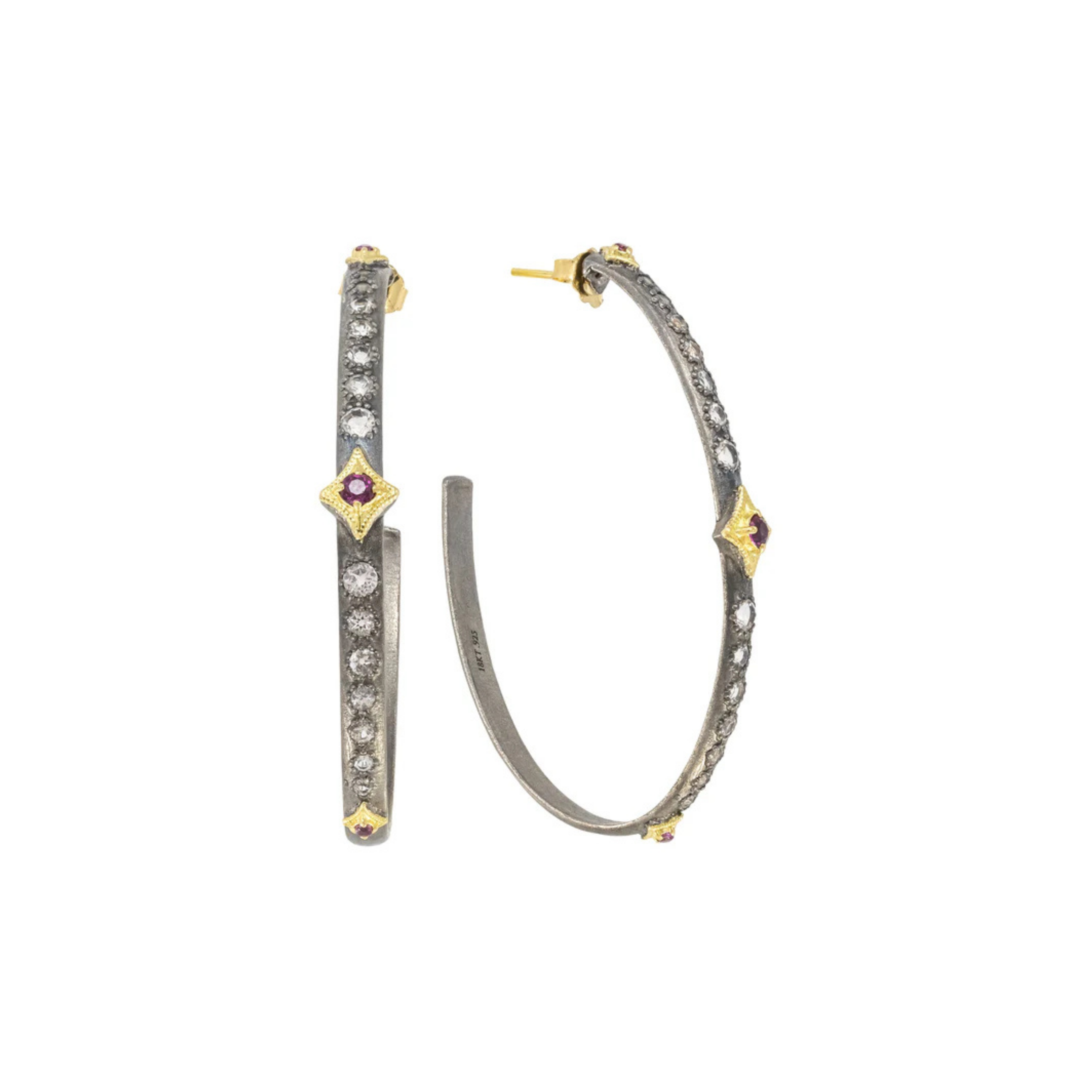 Morganite Hoop Earrings