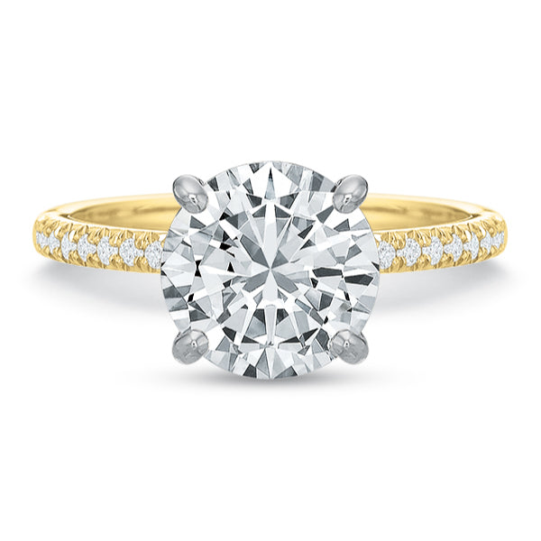 Modern Classic French Cut Hidden Halo Diamond Mounting