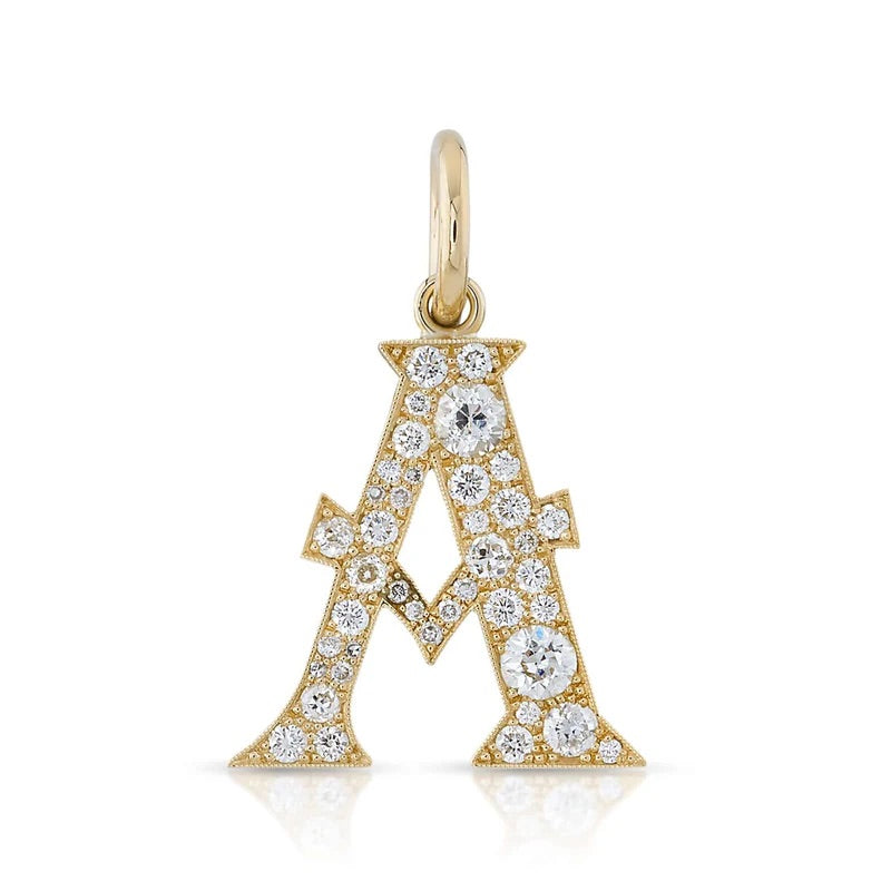 Large Cobblestone "A" Charm
