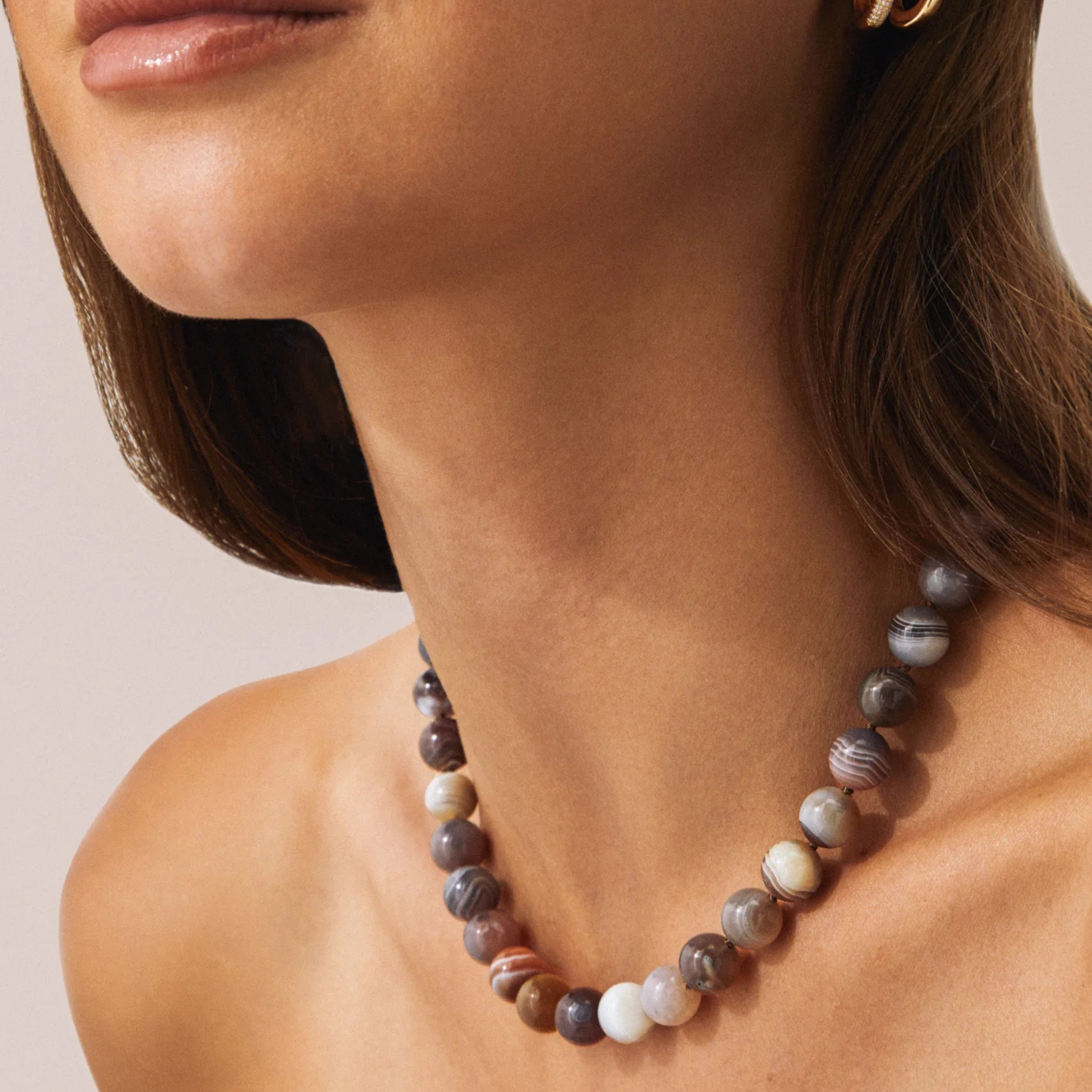 Luna Necklace in Iris Agate