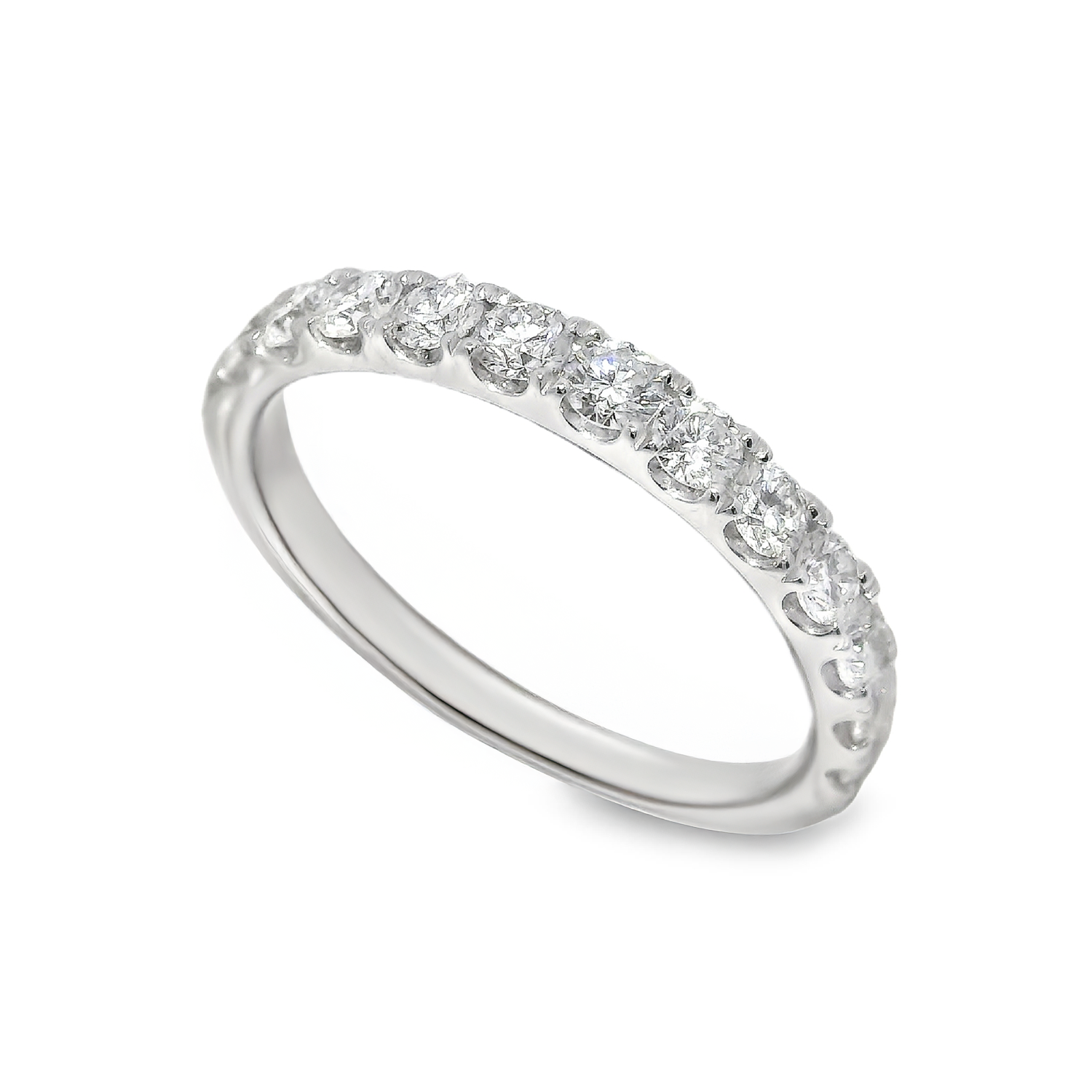 Shared Prong Round Diamond Anniversary Band