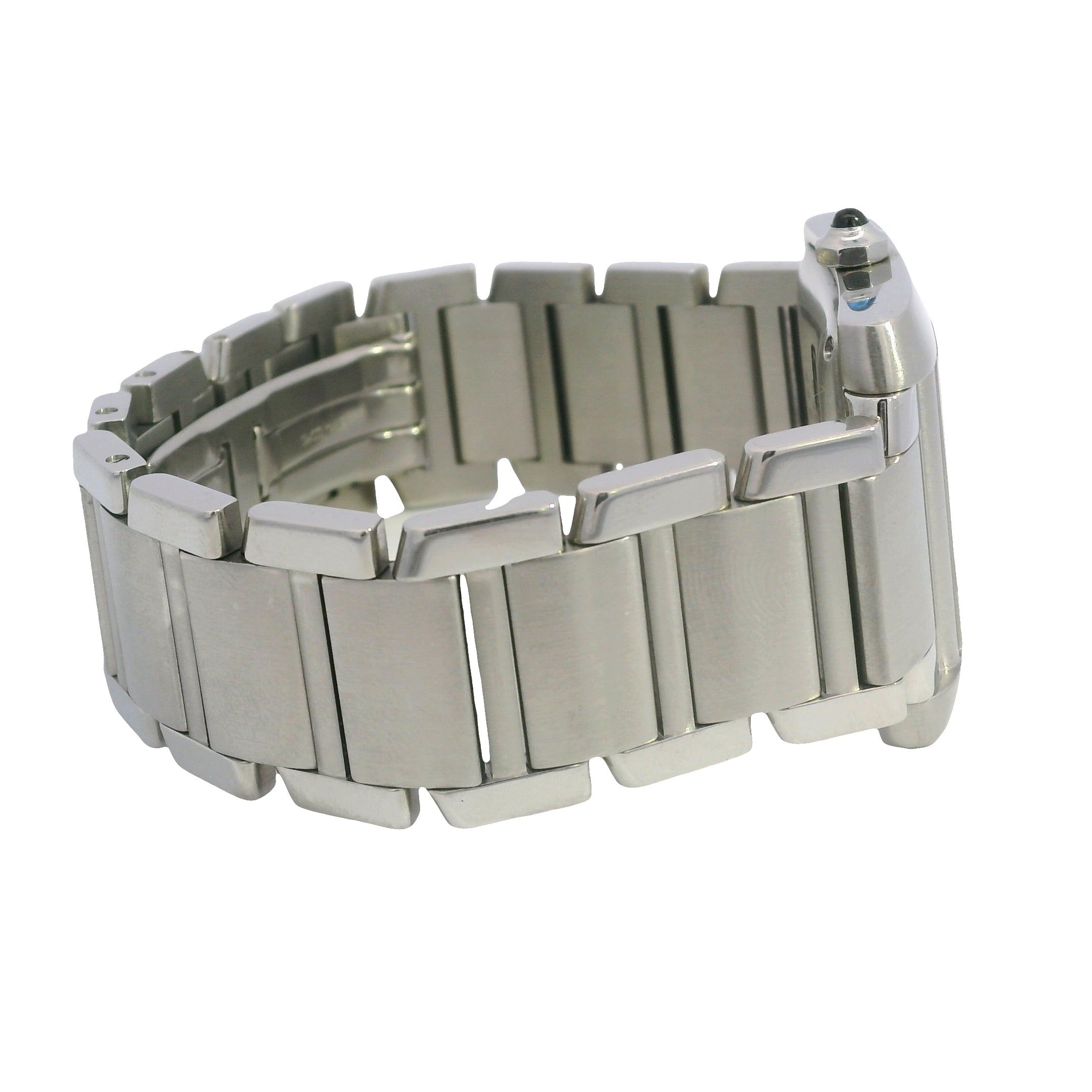 Cartier Tank Franc¸aise 28MM Aftermarket Yellow Dial Steel Watch