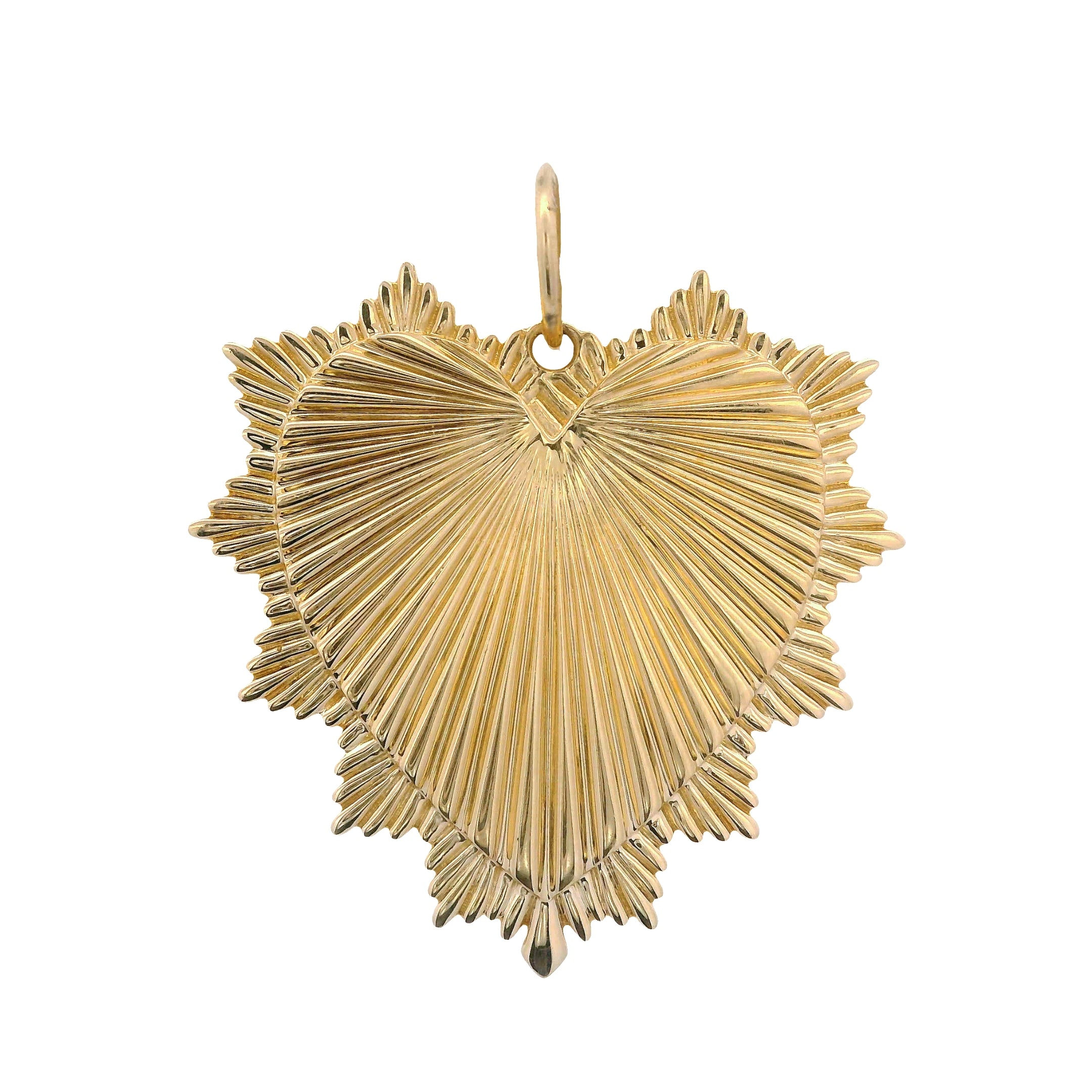 Fluted Heart Pendant