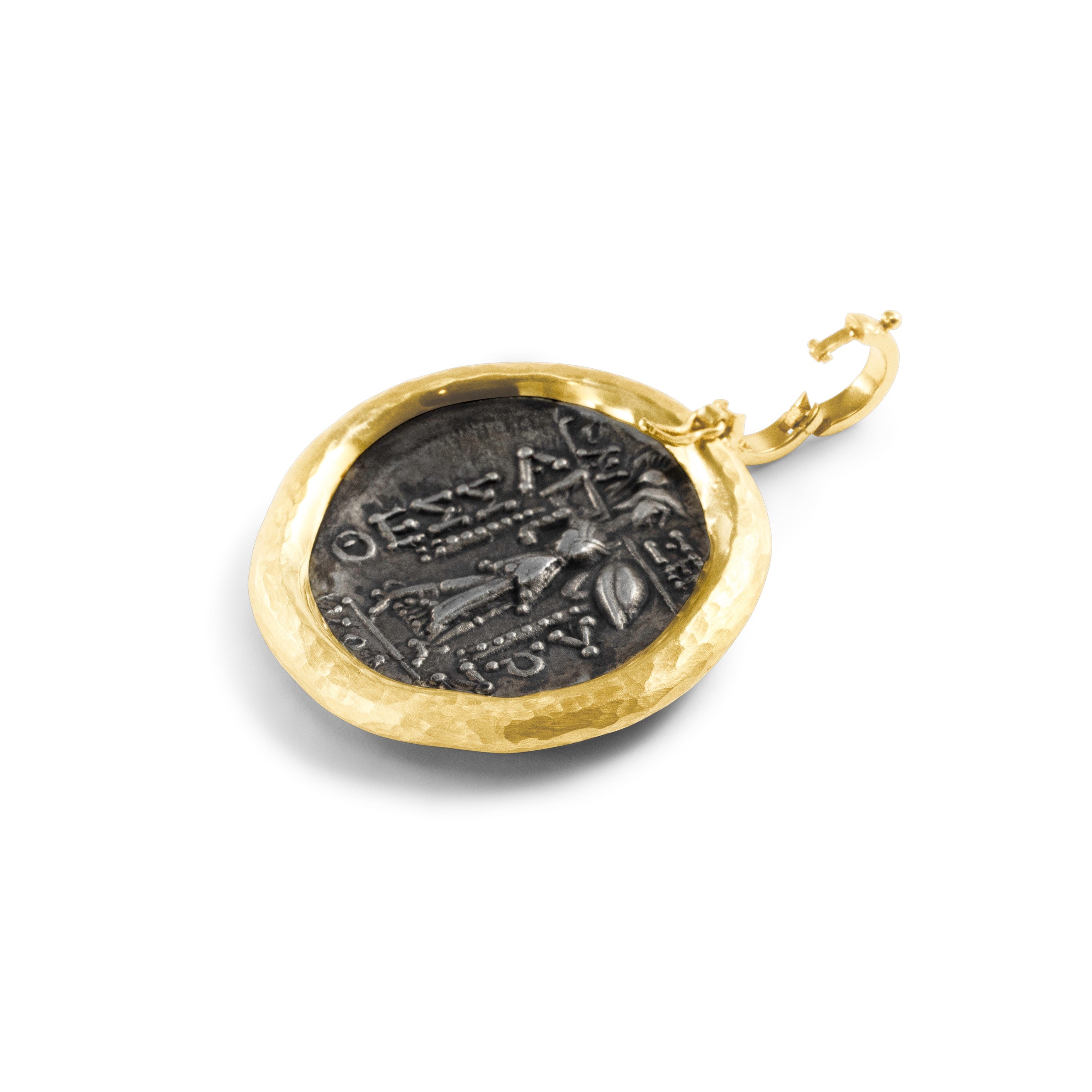 Zeus "Gods & Heroes" Coin Pendant with Diamond Halo