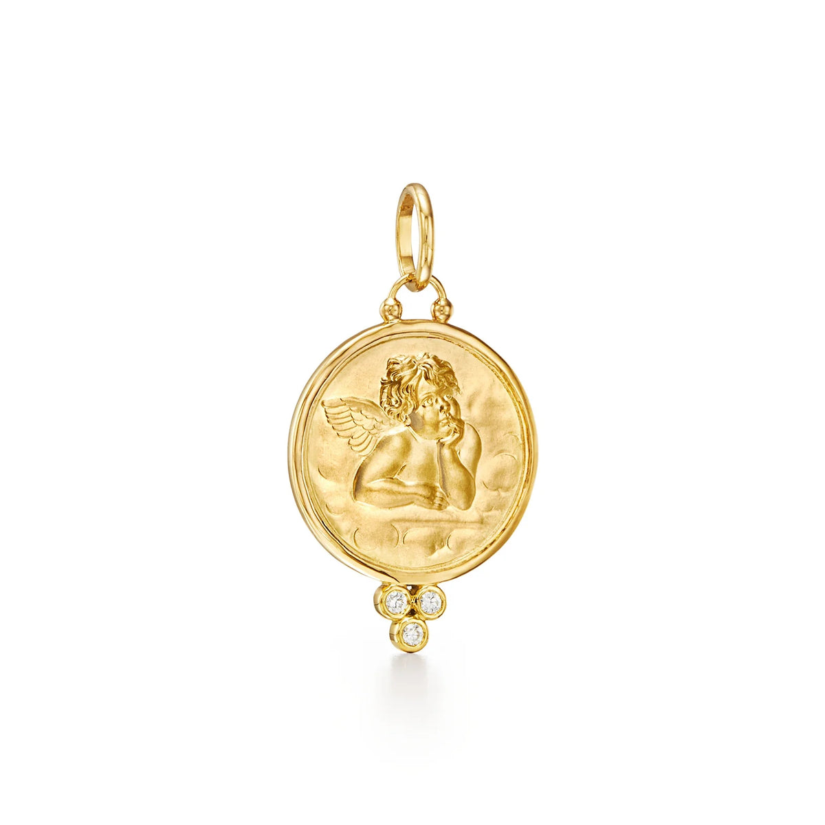 Large Diamond Angel Pendant