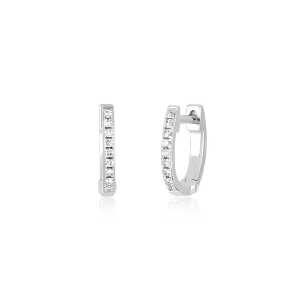 Diamond Mini Huggie Earrings
