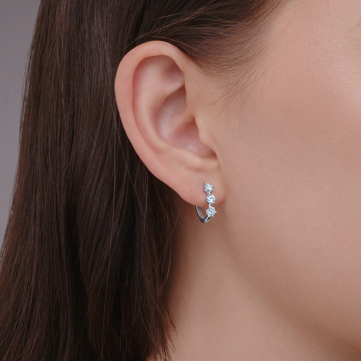 Starry Night Petite Diamond Hoop Earrings