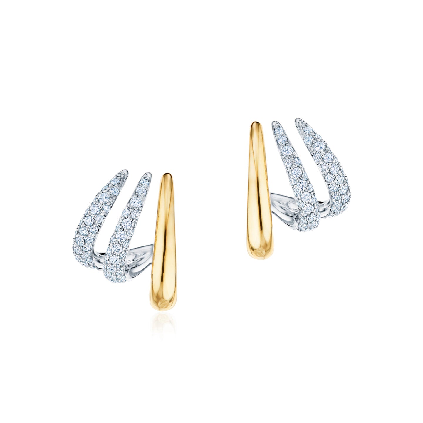 Orbit Huggie Earrings with Diamonds