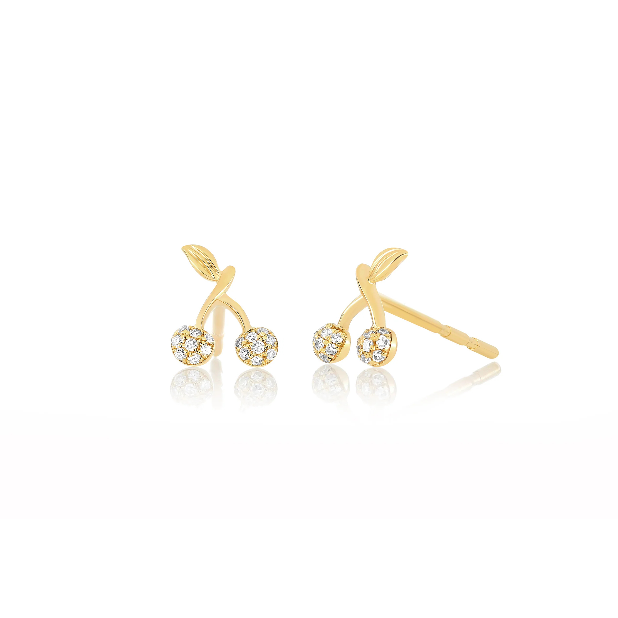 Diamond Mini Cherry Stud Earring