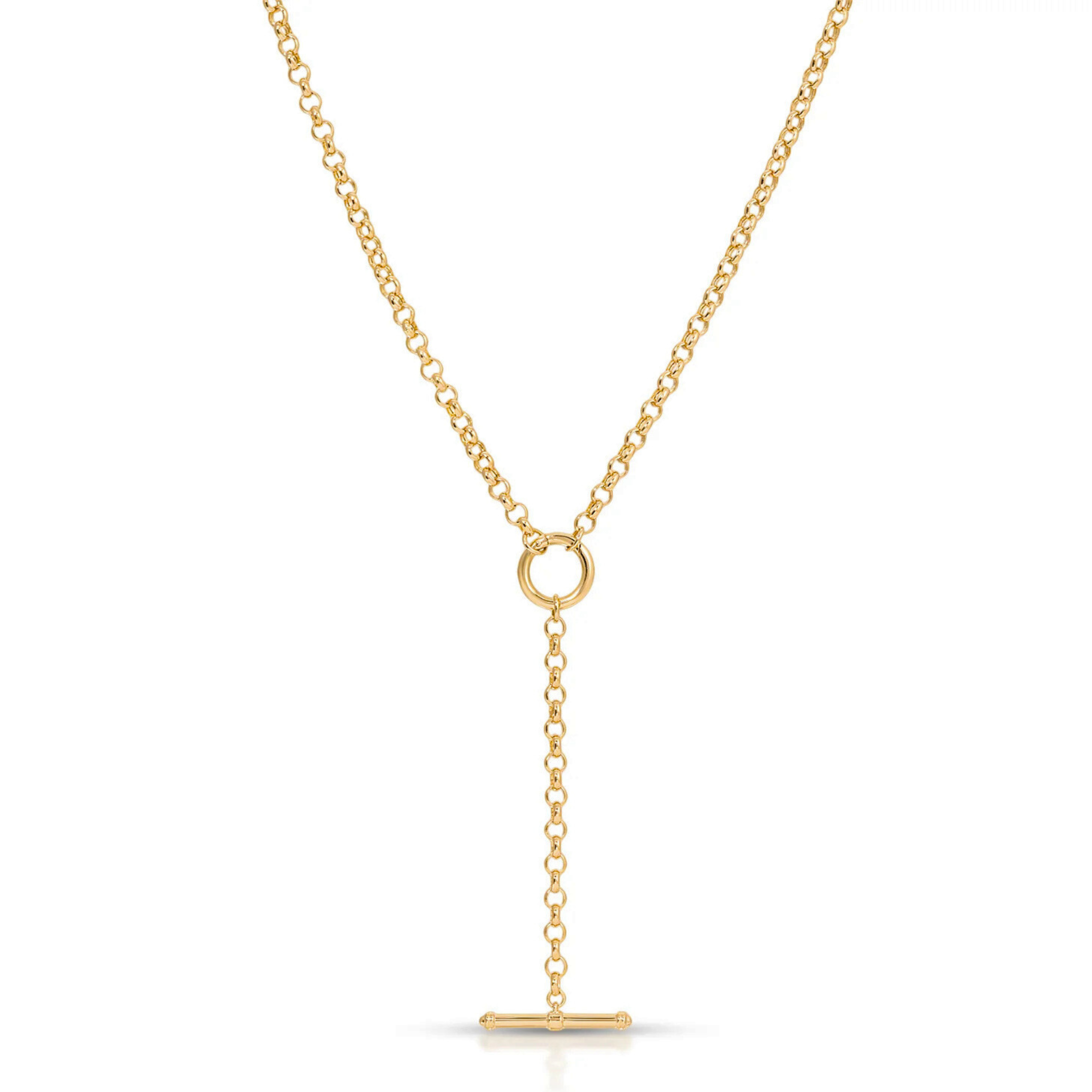 Rolo Chain Enhanced Lariat Necklace